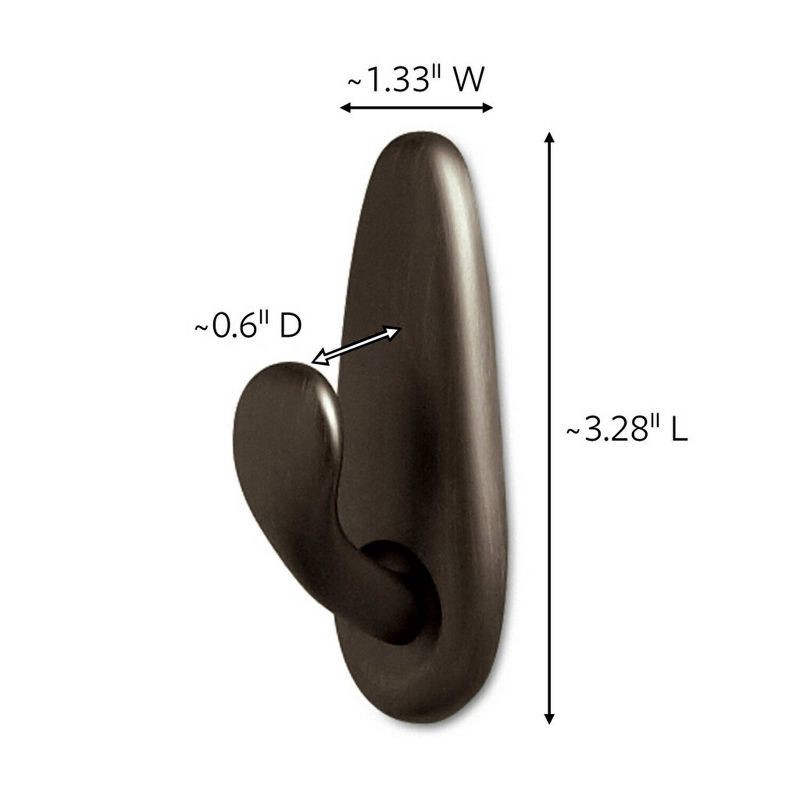 slide 14 of 14, Command 2pk Medium Sized Forever Classic Decorative Hooks Oil Rubbed Bronze: Wall & Towel Hooks, 3lb Capacity, Metal, 2 ct, 3 lb