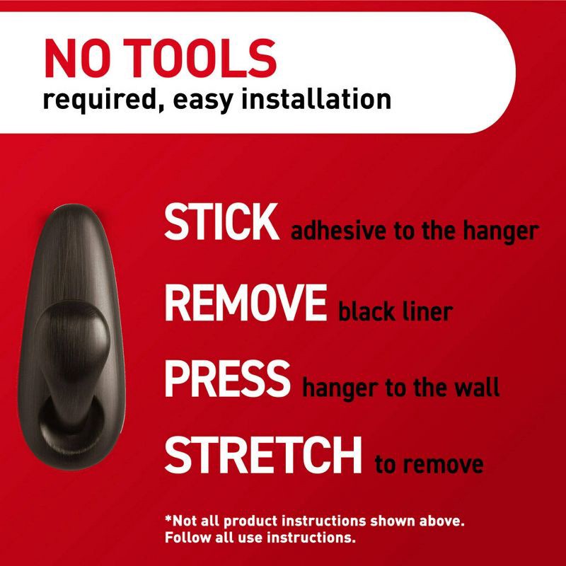 slide 11 of 14, Command 2pk Medium Sized Forever Classic Decorative Hooks Oil Rubbed Bronze: Wall & Towel Hooks, 3lb Capacity, Metal, 2 ct, 3 lb