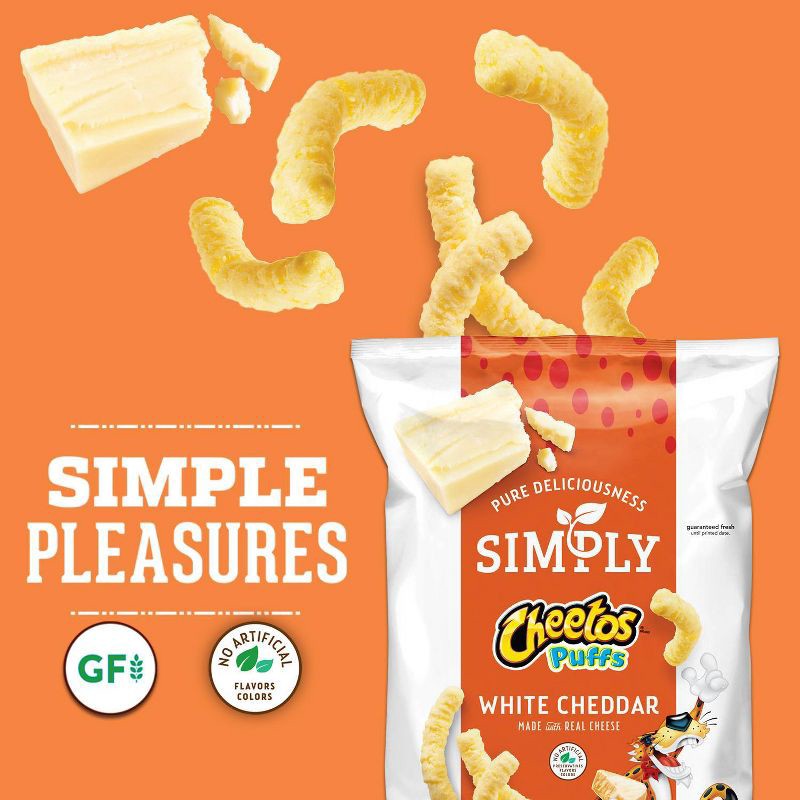 slide 3 of 7, Cheetos Simply White Cheddar Cheese Puffs - 2.75oz, 2.75 oz