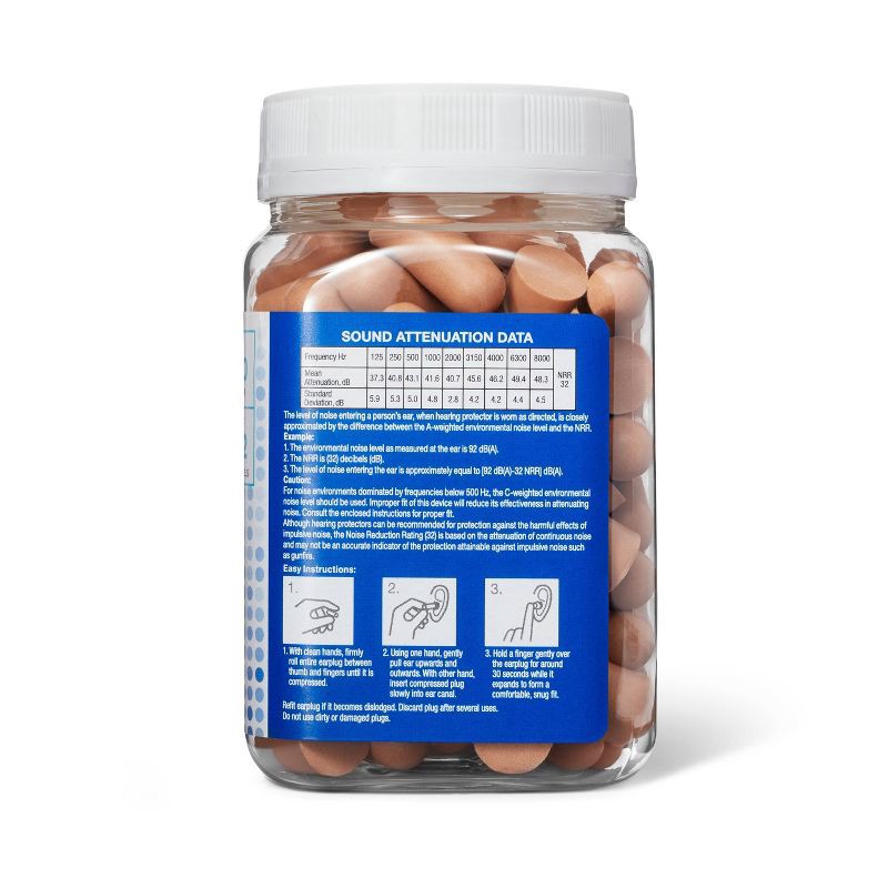 slide 3 of 3, Ultra Soft Foam Ear Plugs - 50 pair - up&up™, 1 ct