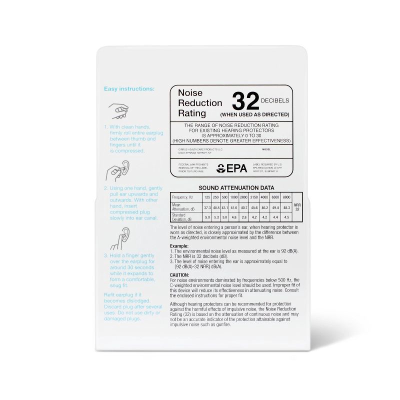 slide 3 of 3, Ultra Soft Foam Ear Plugs with Travel Case - 12 pair - up&up™, 1 ct