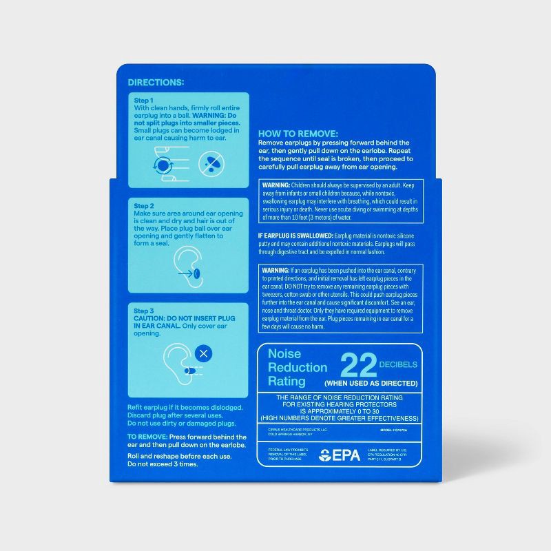 slide 3 of 3, Ultra Soft Silicone Putty Earplugs - 8 pair - up&up™, 1 ct