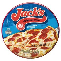 Jack's Jack’s Thin Crust Pepperoni Pizza, Frozen Pizza, Easy Dinner, Frozen Dinner