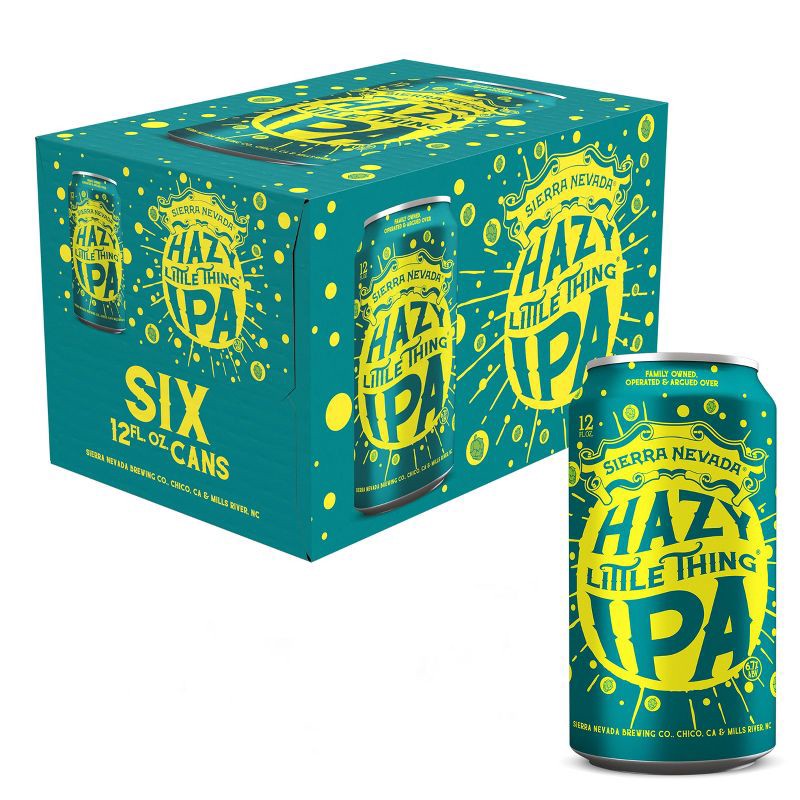 slide 1 of 13, Sierra Nevada Hazy Little Thing IPA Beer - 6pk/12 fl oz Cans, 6 ct; 12 fl oz