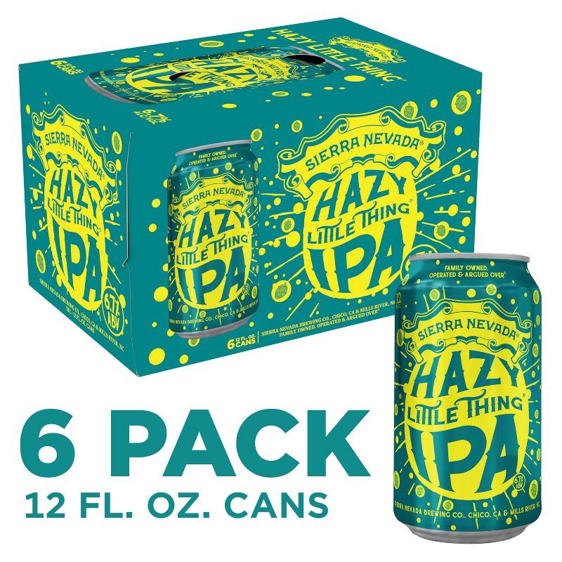 slide 11 of 11, Sierra Nevada Hazy Little Thing IPA Beer - 6pk/12 fl oz Cans, 6 ct; 12 fl oz