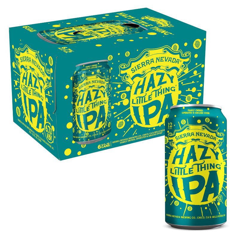 slide 1 of 10, Sierra Nevada Hazy Little Thing IPA Beer - 6pk/12 fl oz Cans, 6 ct; 12 fl oz