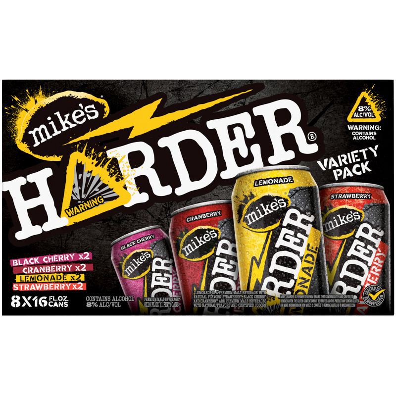 slide 2 of 4, Mike's Harder Variety Pack - 8pk/16 fl oz Cans, 8 ct; 16 fl oz