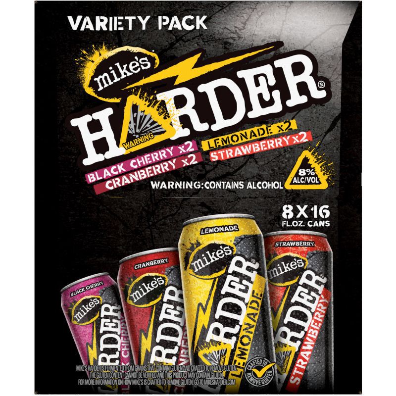 slide 3 of 4, Mike's Harder Variety Pack - 8pk/16 fl oz Cans, 8 ct; 16 fl oz