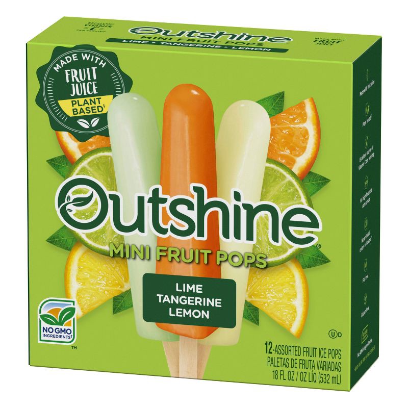 slide 12 of 14, Outshine Lime Tangerine & Lemon Frozen Fruit Bars - 12ct, 12 ct