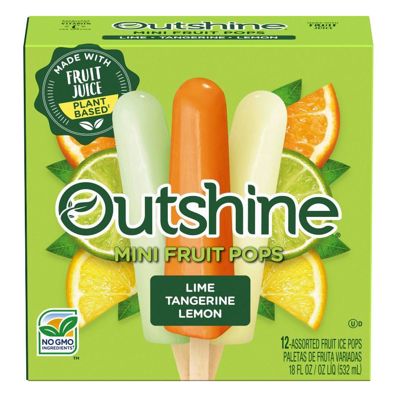 slide 14 of 14, Outshine Lime Tangerine & Lemon Frozen Fruit Bars - 12ct, 12 ct