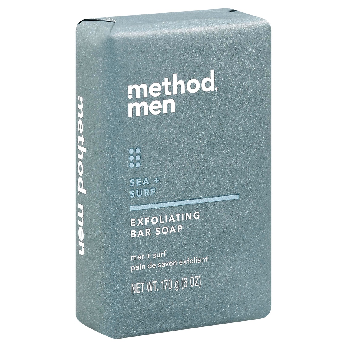 slide 2 of 9, method Men Sea + Surf Exfoliating Bar Soap, 6 oz