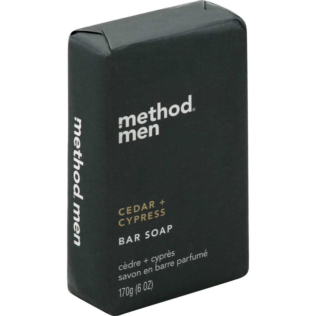 slide 2 of 9, method Men's Cedar + Cyprus Bar Soap, 6 oz