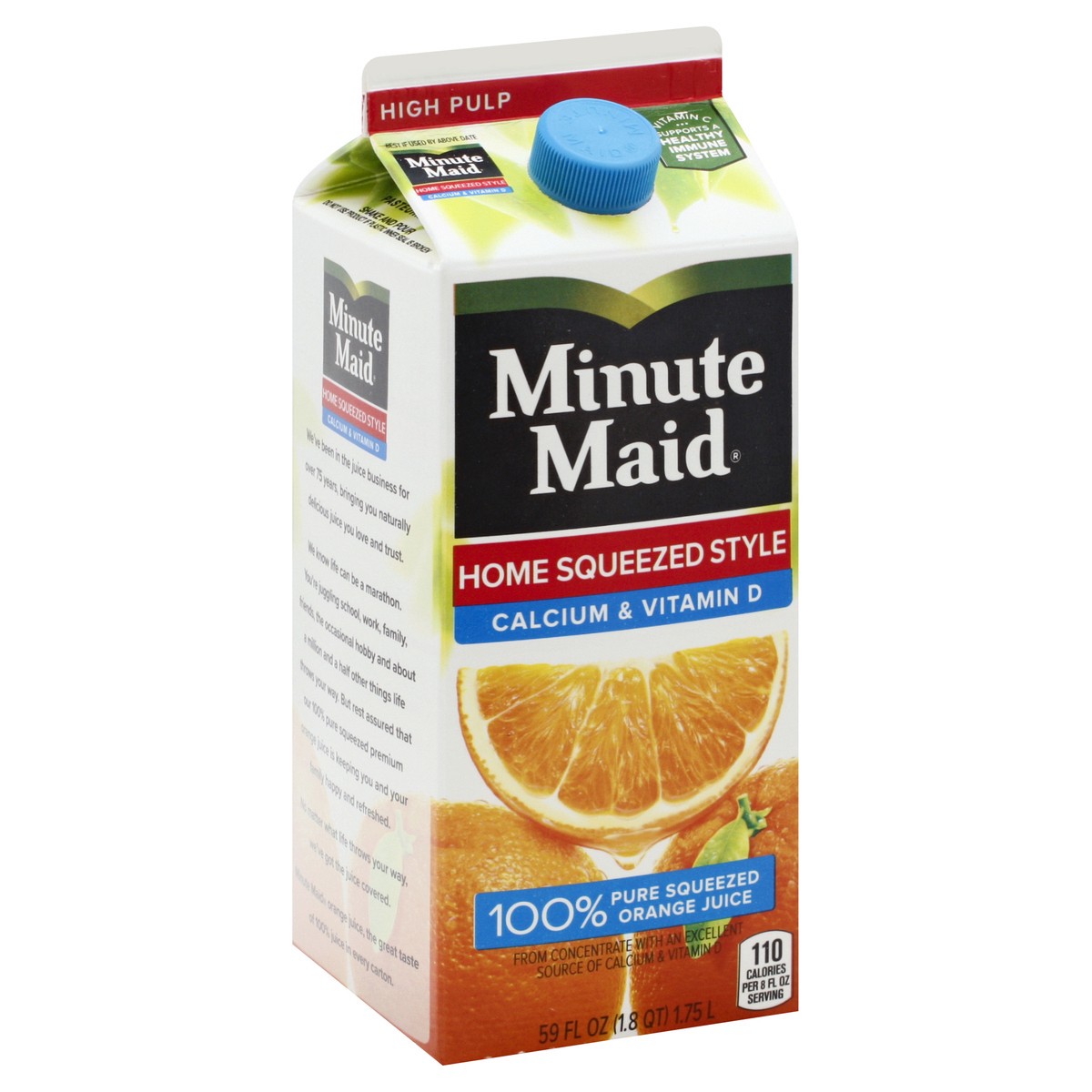 slide 2 of 13, Minute Maid High Pulp Home Squeezed Style Orange Juice 59 oz, 59 oz