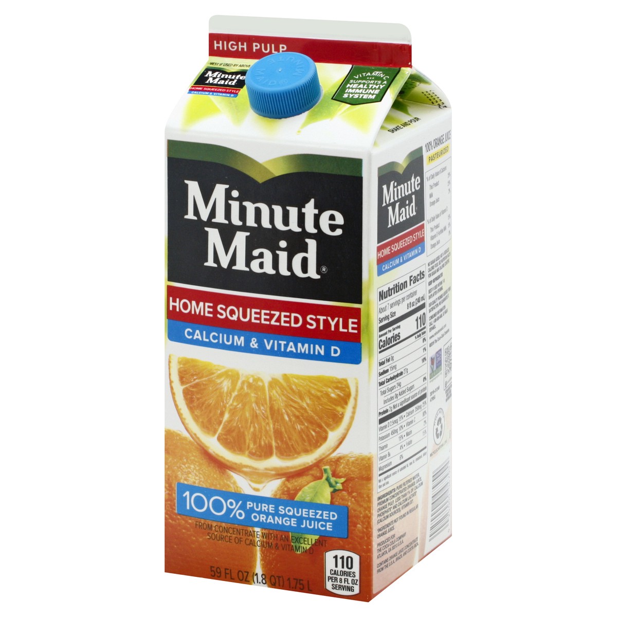 slide 3 of 13, Minute Maid High Pulp Home Squeezed Style Orange Juice 59 oz, 59 oz