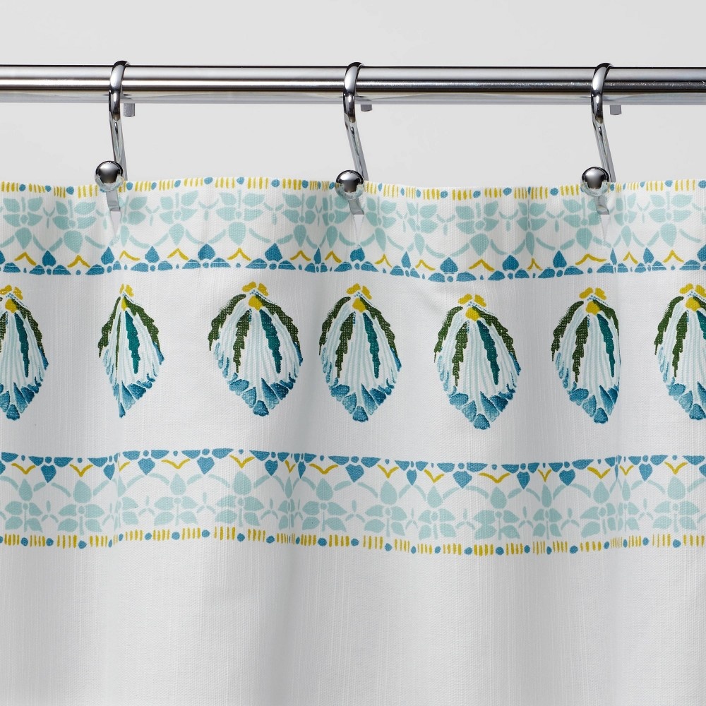 slide 4 of 5, Peacock Print Shower Curtain - Opalhouse, 1 ct