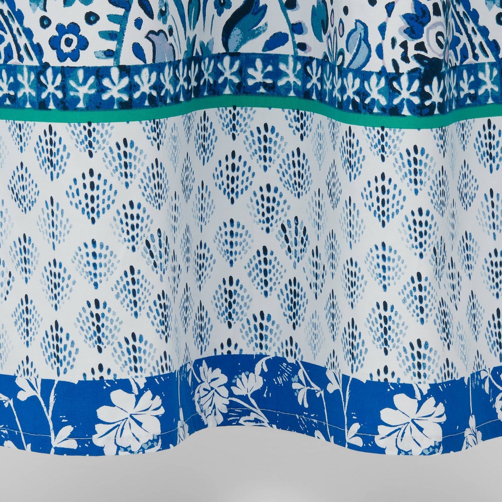 slide 3 of 4, Bandana Print Shower Curtain Blue - Opalhouse, 1 ct