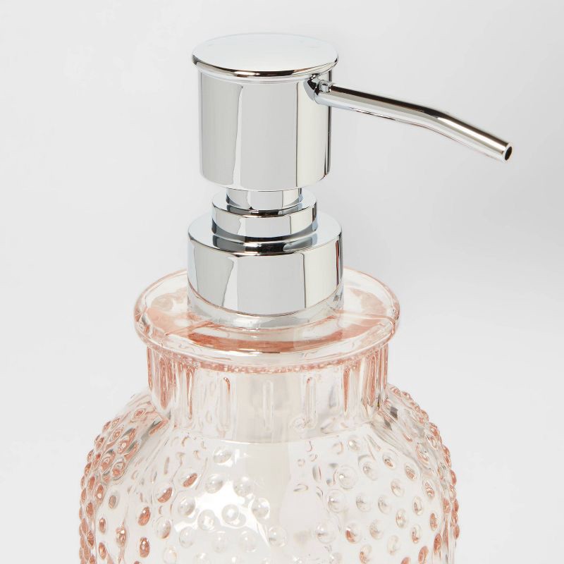 slide 3 of 4, Glass Soap/Lotion Dispenser Blush - Threshold™, 1 ct