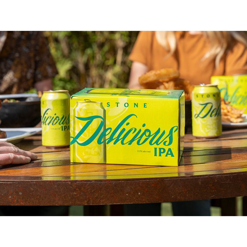 slide 3 of 3, Stone Delicious IPA Beer - 12pk/12 fl oz Cans, 12 ct; 12 fl oz