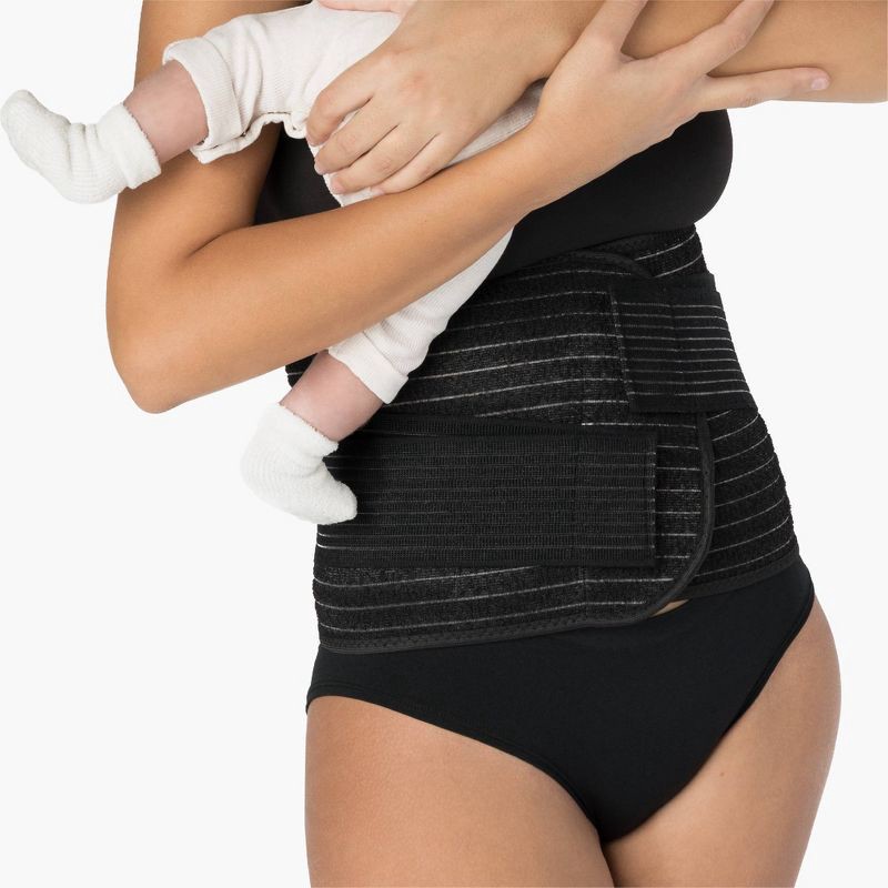 slide 5 of 8, Upspring Shrinkx Postpartum Belly Wrap with Adjustable Band & Compression - Charcoal Gray - Size S/M, 1 ct