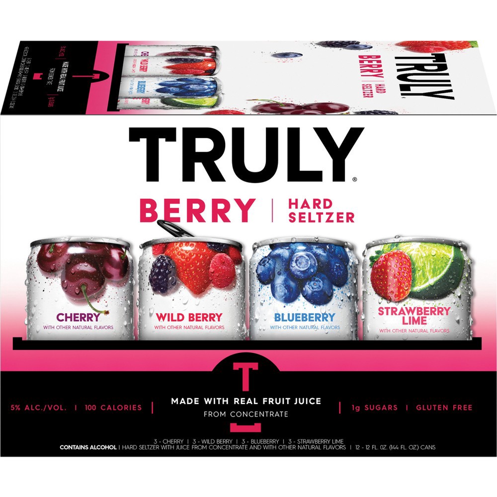 slide 2 of 6, TRULY Hard Seltzer Berry Mix Pack, 12 ct; 12 fl oz