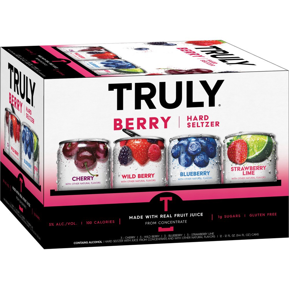 slide 6 of 6, TRULY Hard Seltzer Berry Mix Pack, 12 ct; 12 fl oz