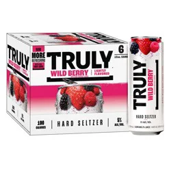 Truly Spiked & Sparkling Truly Wild Berry Hard Seltzer - 6pk/12 fl oz Slim Cans