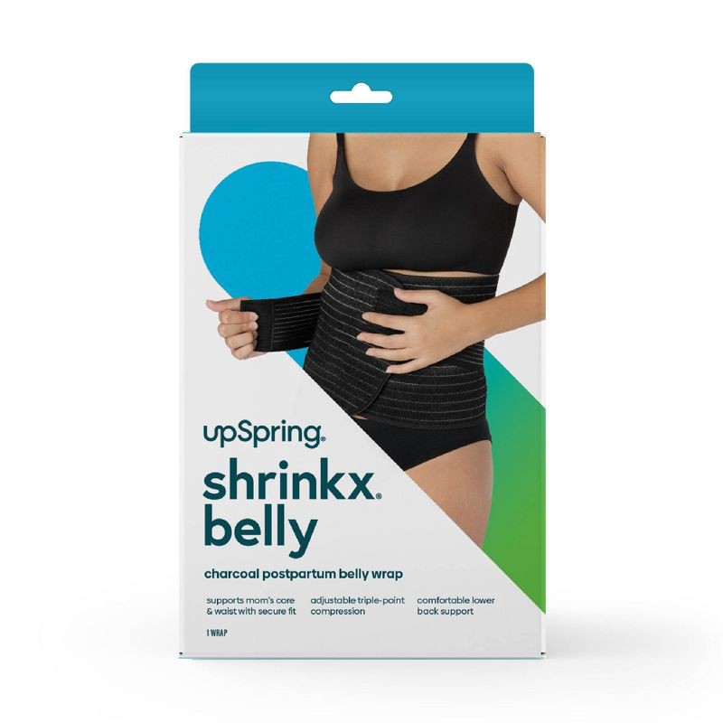 slide 1 of 8, Upspring Shrinkx Postpartum Belly Wrap with Adjustable Band & Compression - Charcoal Gray - Size L/XL, 1 ct