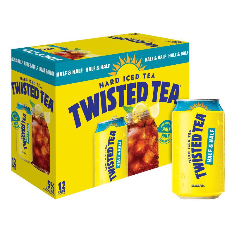 slide 1 of 7, Twisted Tea Half and Half Hard Iced Tea - 12pk/12 fl oz Cans, 12 ct; 12 fl oz