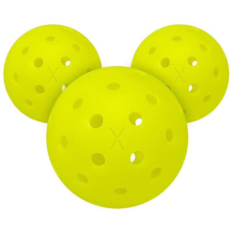 slide 3 of 7, Franklin Sports X-40 Performance Outdoor Pickleballs 3pk - Optic Yellow, 3 ct