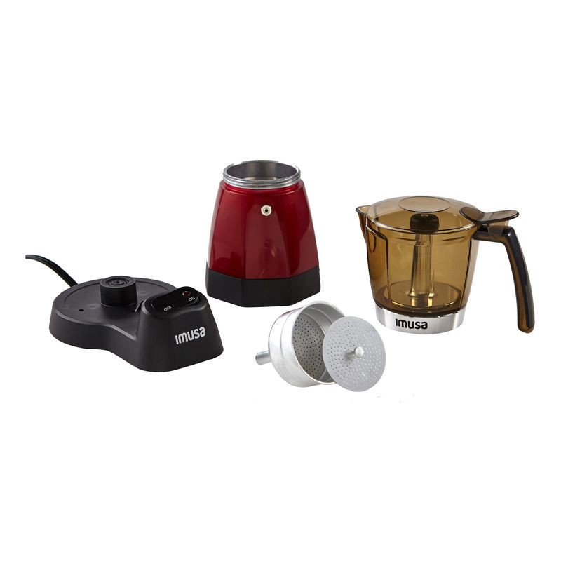 slide 3 of 4, IMUSA Electric Espresso/Moka Maker Red - 6 Cup, 1 ct