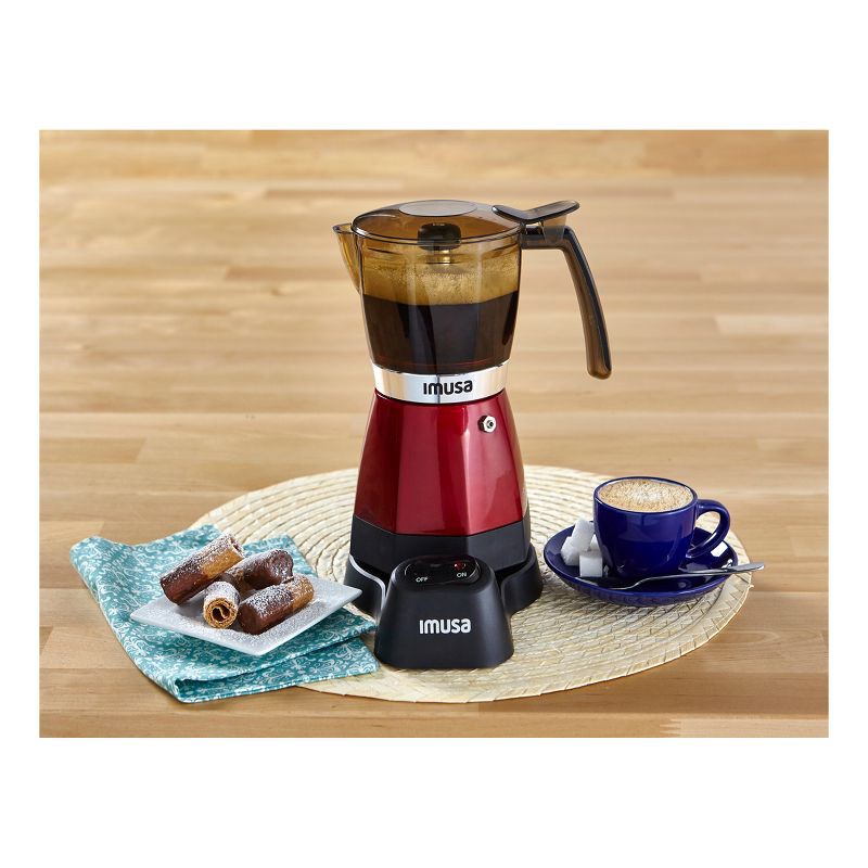 slide 4 of 4, IMUSA Electric Espresso/Moka Maker Red - 6 Cup, 1 ct