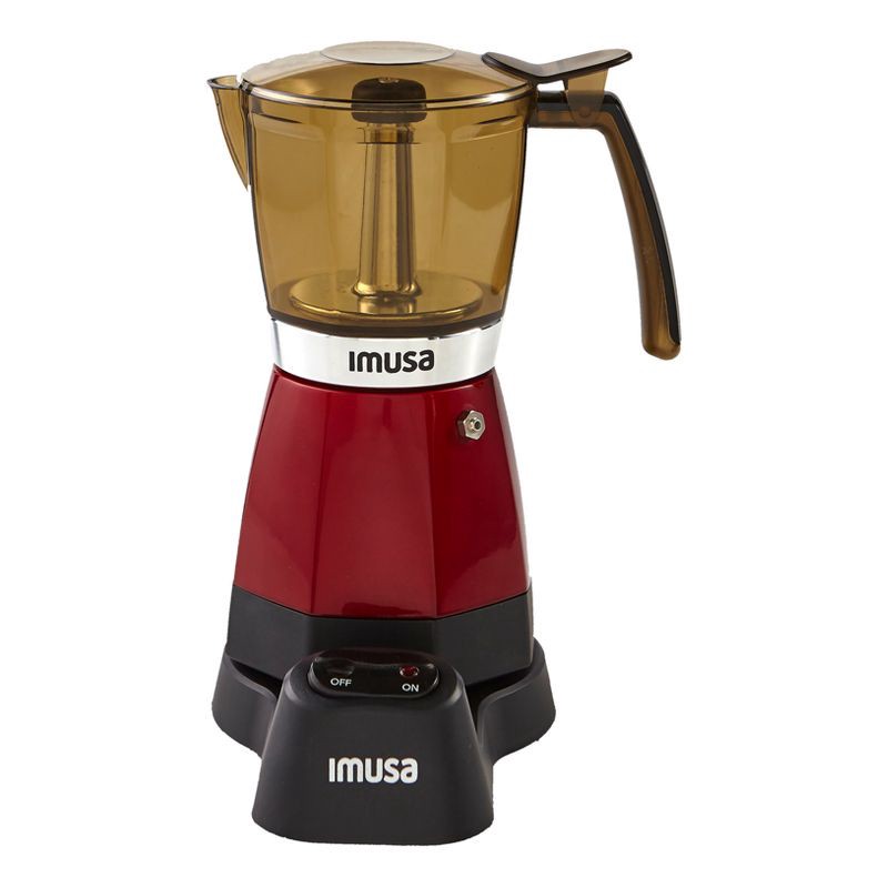 slide 1 of 4, IMUSA Electric Espresso/Moka Maker Red - 6 Cup, 1 ct