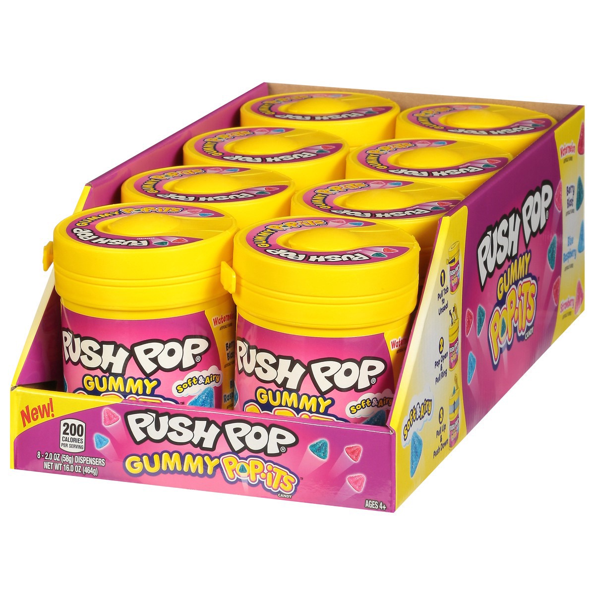 Push Pop Pop-Its Gummy Candy With Fun, 8 Count, Portable Containers - –  Winco Store