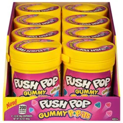 Push Pop Gummy Pop-Its Candy - 8 x 2.0 oz Dispensers