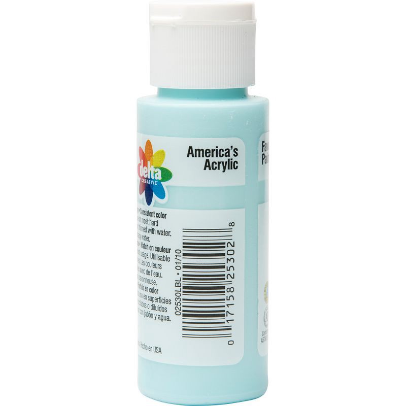 slide 3 of 3, 2 fl oz Acrylic Craft Paint Caribbean Blue - Delta Ceramcoat: Non-Toxic Water-Based, Art & Stationery, Ages 13+, 2 fl oz