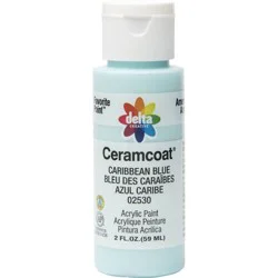 2 fl oz Acrylic Craft Paint Caribbean Blue - Delta Ceramcoat: Non-Toxic Water-Based, Art & Stationery, Ages 13+