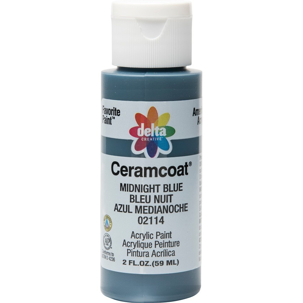 slide 1 of 3, Delta Creative Ceramcoat Acrylic Craft Paint - Midnight Blue, 2 fl oz