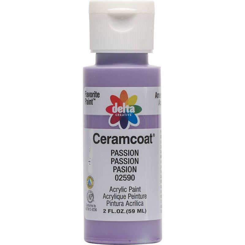 slide 1 of 4, 2 fl oz Acrylic Craft Paint Passion Purple - Delta Ceramcoat, 2 fl oz