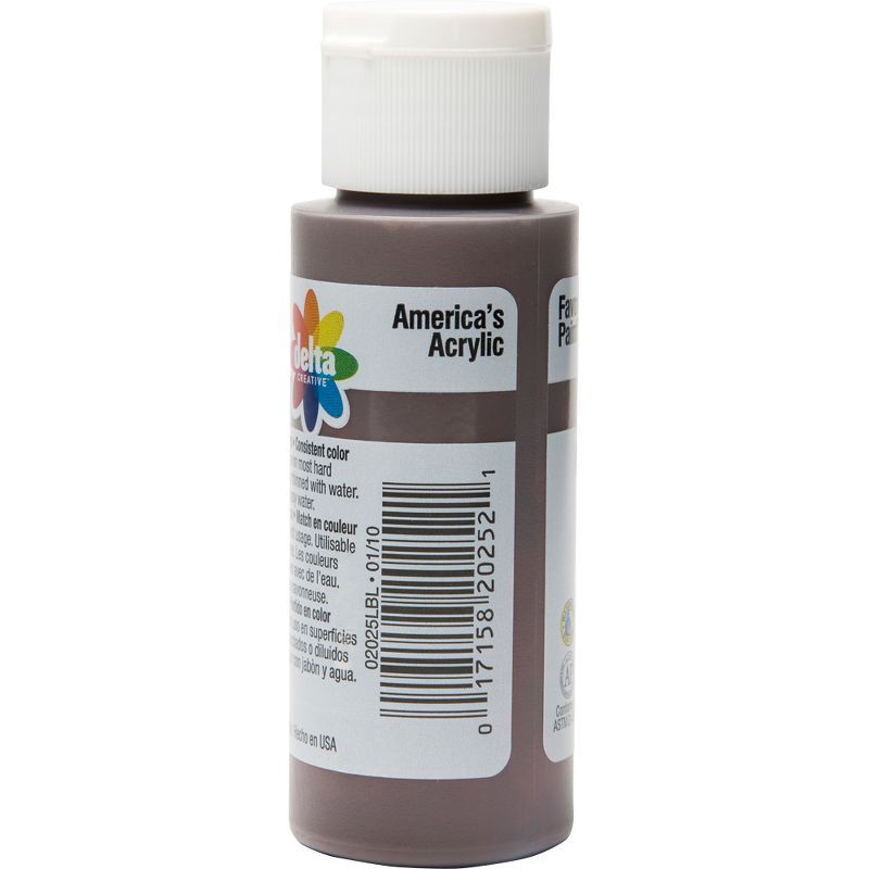 slide 3 of 5, 2 fl oz Acrylic Craft Paint Burnt Umber - Delta Ceramcoat: Non-Toxic Water-Based, Art & Stationery, Ages 13+, 2 fl oz