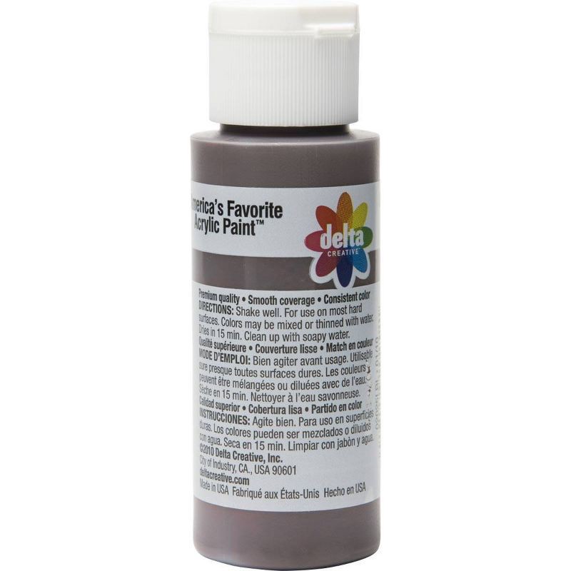 slide 4 of 5, 2 fl oz Acrylic Craft Paint Burnt Umber - Delta Ceramcoat: Non-Toxic Water-Based, Art & Stationery, Ages 13+, 2 fl oz