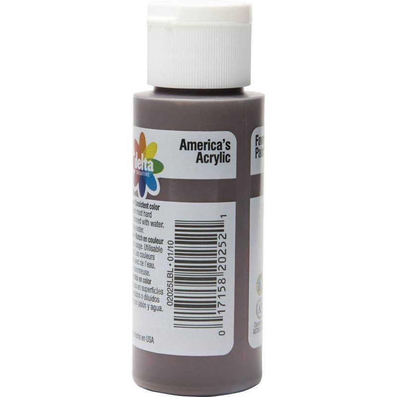 slide 5 of 5, 2 fl oz Acrylic Craft Paint Burnt Umber - Delta Ceramcoat: Non-Toxic Water-Based, Art & Stationery, Ages 13+, 2 fl oz