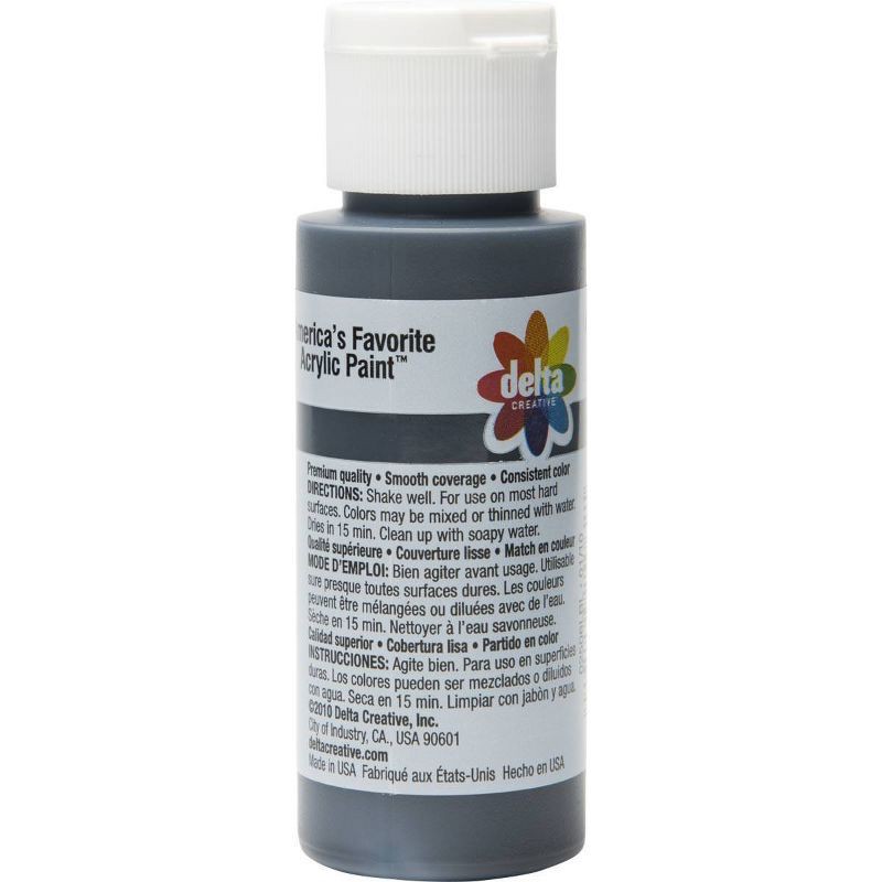 slide 4 of 5, 2 fl oz Acrylic Craft Paint Black - Delta Ceramcoat: Non-Toxic Water-Based, Art & Stationery, Ages 13+, 2 fl oz