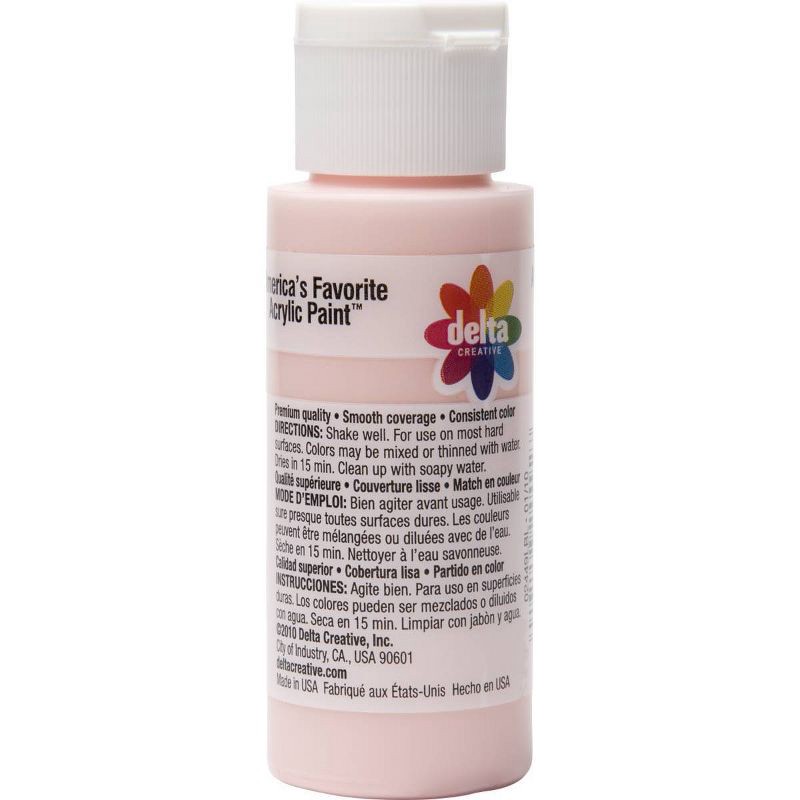 slide 3 of 4, 2 fl oz Acrylic Craft Paint Hydrangea Pink - Delta Ceramcoat, 2 fl oz