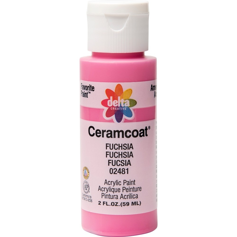 slide 1 of 3, Delta Creative Ceramcoat Acrylic Craft Paint - Fuchsia, 2 fl oz