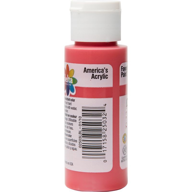 slide 3 of 5, 2 fl oz Acrylic Craft Paint Bright Red - Delta Ceramcoat: Low-Odor, Multi-Surface, Non-Toxic, Water-Based, Age 13+, 2 fl oz