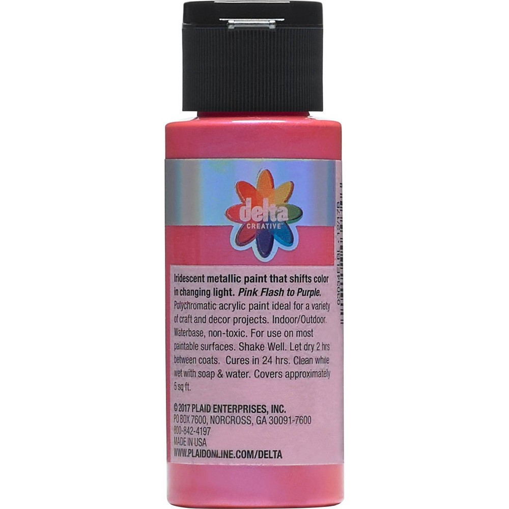 slide 2 of 6, 2 fl oz Acrylic Craft Paint Metallic Pink - Delta Ceramcoat, 2 oz