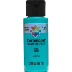 2 fl oz Acrylic Craft Paint Metallic Aqua - Delta Ceramcoat