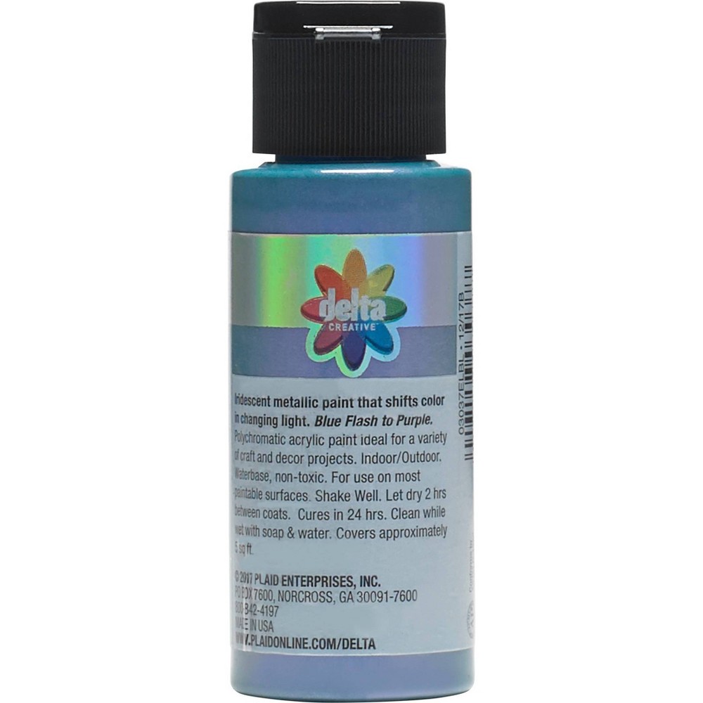 slide 4 of 5, 2 fl oz Acrylic Craft Paint Metallic Blue - Delta Ceramcoat, 2 oz