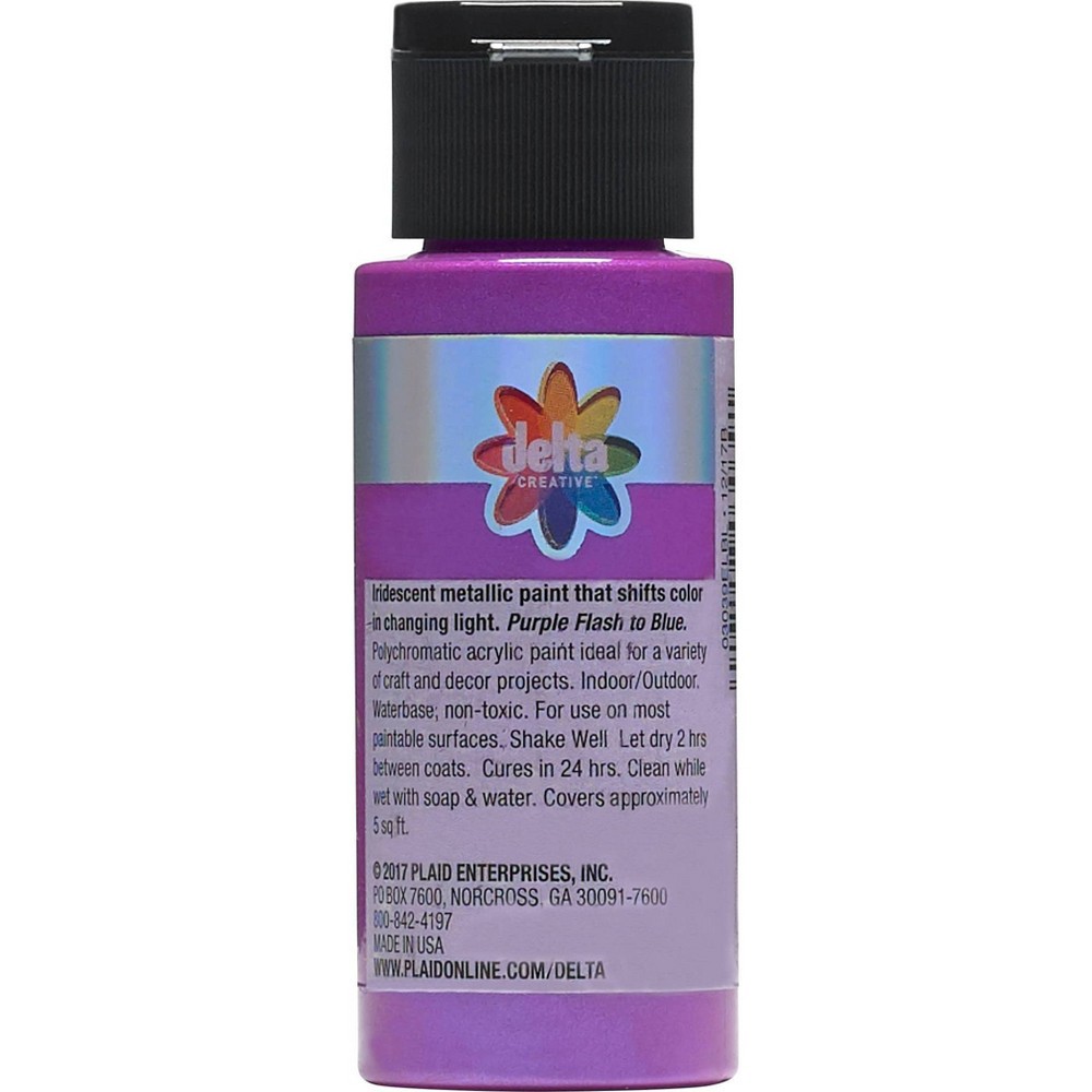 slide 3 of 3, 2 fl oz Acrylic Craft Paint Metallic Purple - Delta Ceramcoat, 2 oz