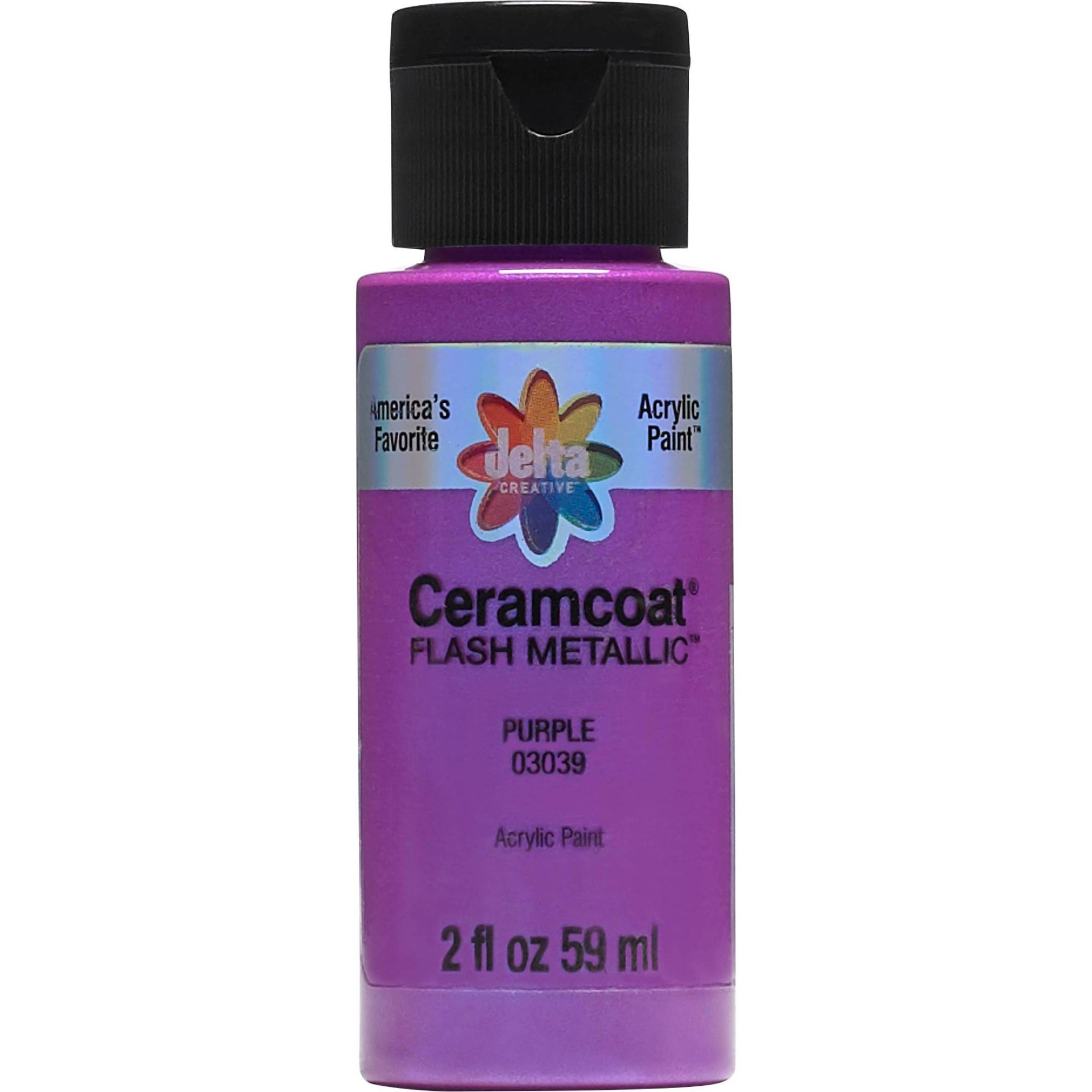 slide 1 of 3, 2 fl oz Acrylic Craft Paint Metallic Purple - Delta Ceramcoat, 2 oz